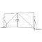 Double-leaf mobile fence gate